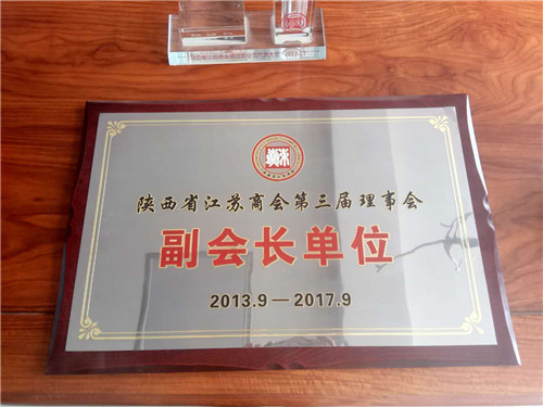 陜西省江蘇商會(huì)第三屆理事會(huì)副會(huì)長(zhǎng)單位